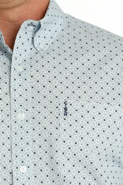 CINCH- MEN'S MODERN FIT BUTTON-DOWN WESTERN SHIRT IN LIGHT BLUE