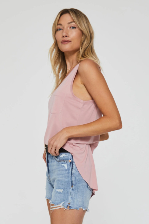 ANOTHER LOVE- ESTHER POCKET TANK IN ROSE QUARTZ