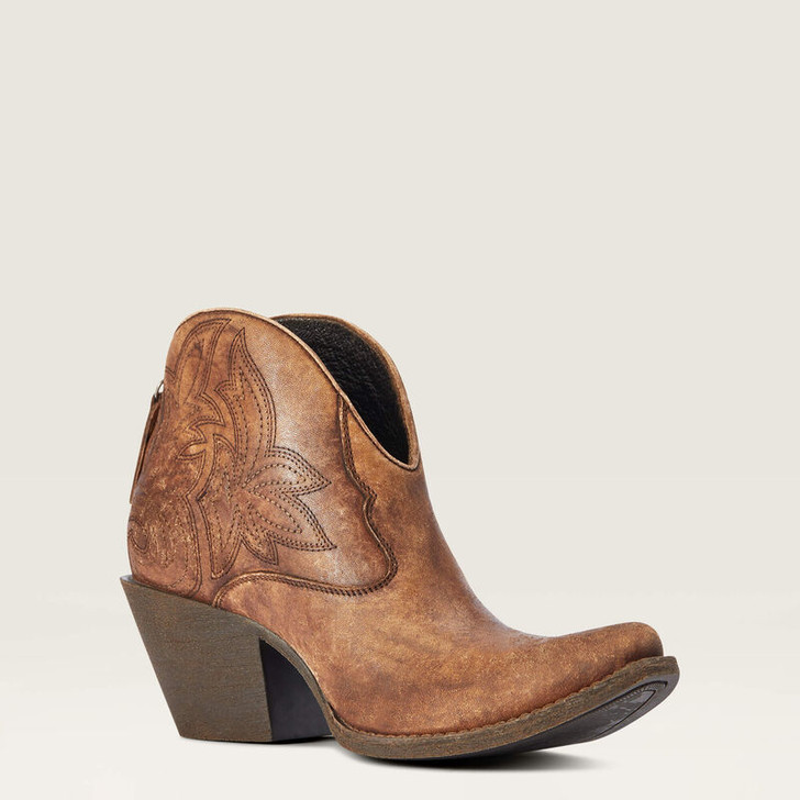 ARIAT- WOMEN'S LAYLA WESTERN BOOTS IN NATURALLY DISTRESSED BROWN