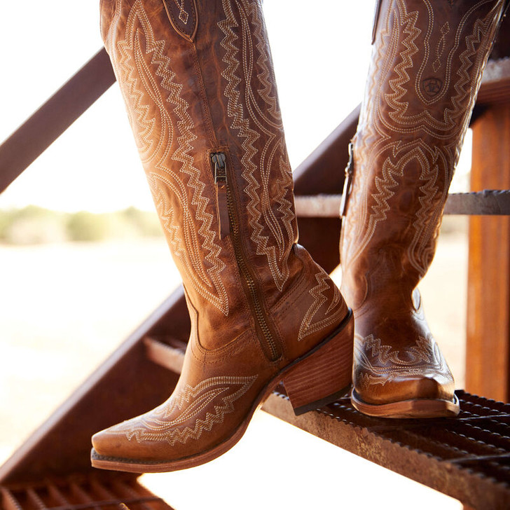 ARIAT- WOMEN'S CASANOVA WESTERN BOOTS IN SHADES OF GRAIN