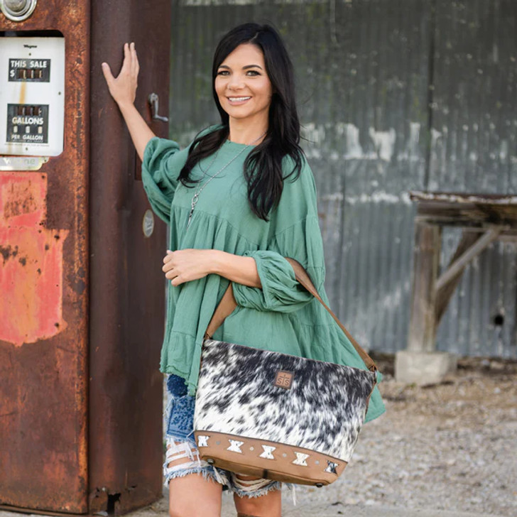 STS- ROSWELL COWHIDE TULLY PURSE