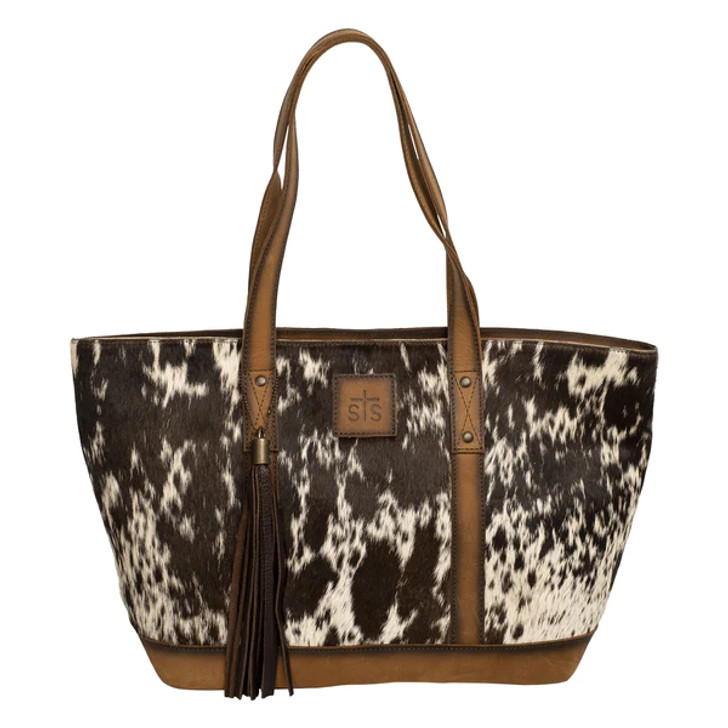 STS- COWHIDE CHEYENNE TOTE