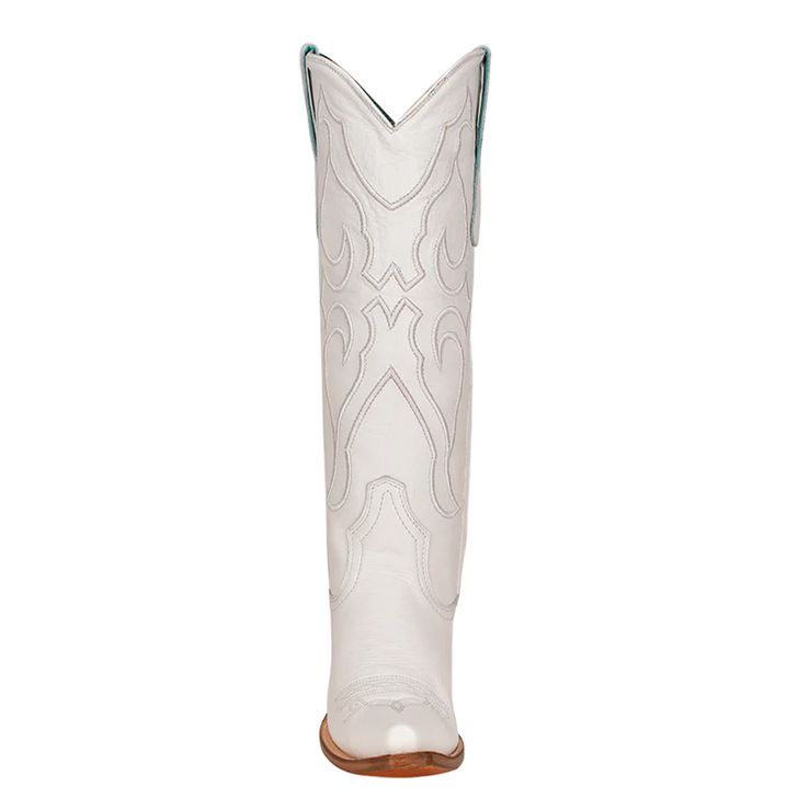 CORRAL - WOMEN'S WHITE EMBROIDERY TALL TOP SNIP TOE COWBOY BOOTS