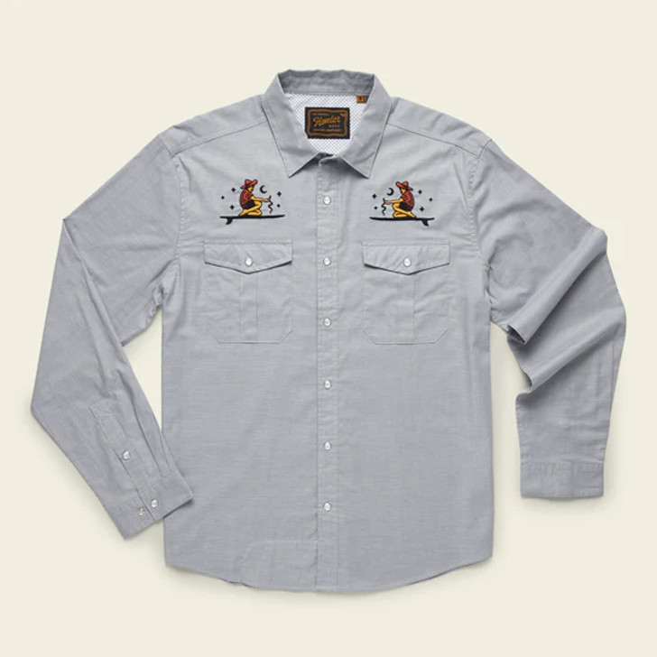 HOWLER BROTHERS- MEN'S GAUCHO SNAPSHIRT IN OCEAN OFFERINGS