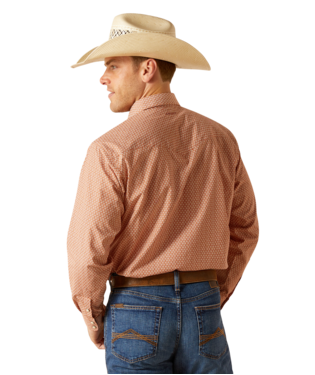 ARIAT- MEN'S EASTON CLASSIC FIT SHIRT IN CORAL