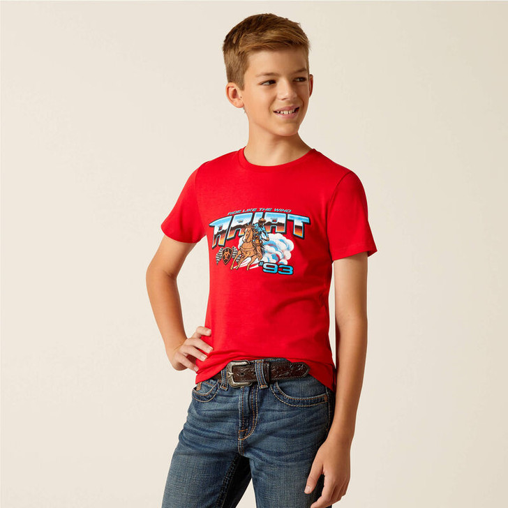 ARIAT- KID'S ARIAT RACING 93 T-SHIRT IN RED