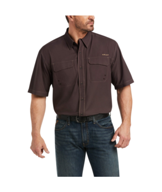 ARIAT- MEN'S VENTTEK OUTBOUND CLASSIC FIT SHIRT IN CHOCOLATE