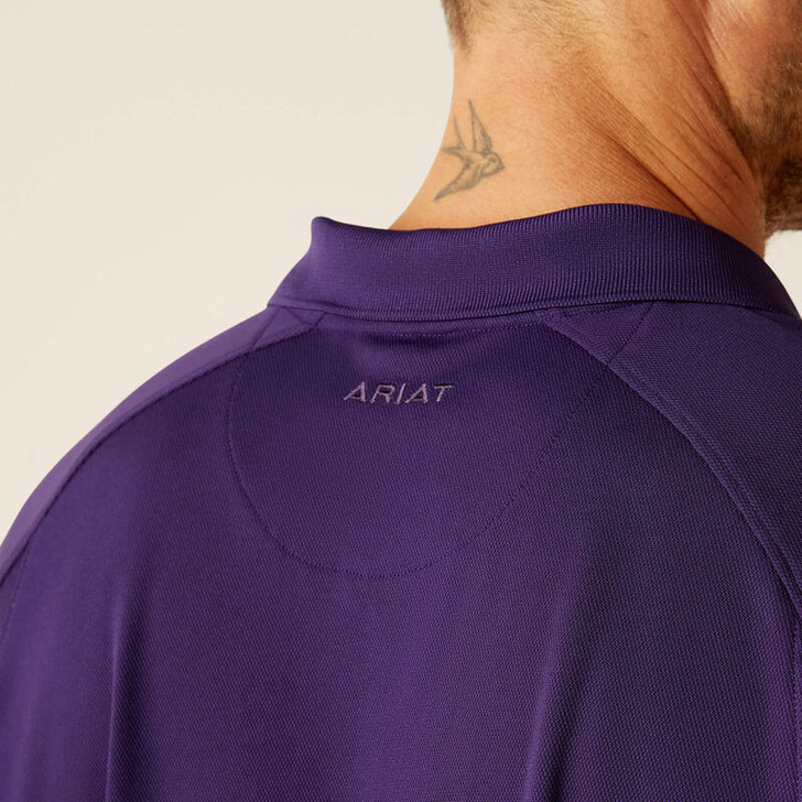 ARIAT- MEN'S AC POLO IN LAVENDER