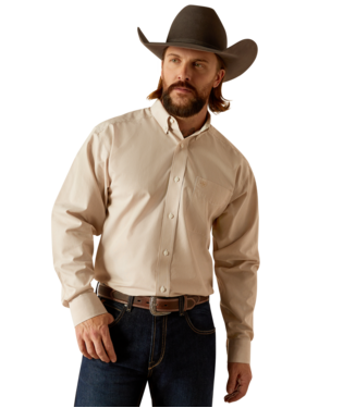 ARIAT- MEN'S WRINKLE FREE GRAYSEN CLASSIC FIT SHIRT IN GOLD