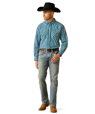 ARIAT- MEN'S RALEIGH CLASSIC FIT SHIRT IN TEAL