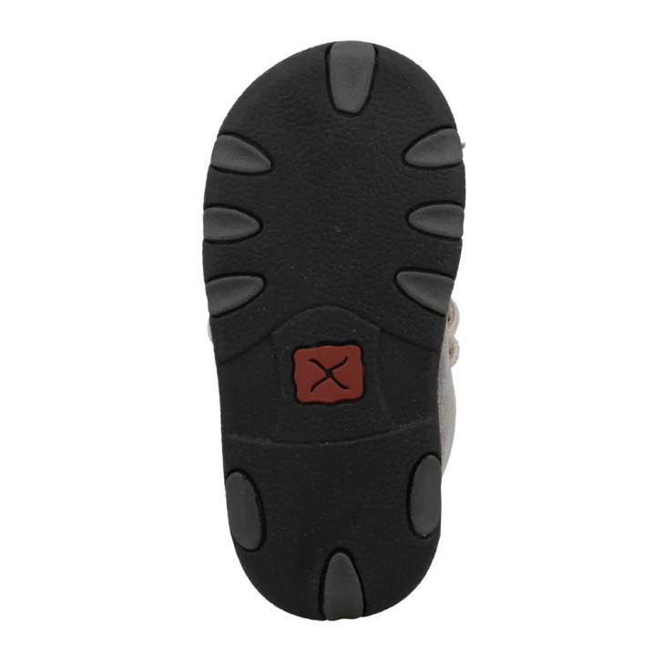 TWISTED X- INFANT'S CHUKKA DRIVING MOC IN GREY AND BLACK