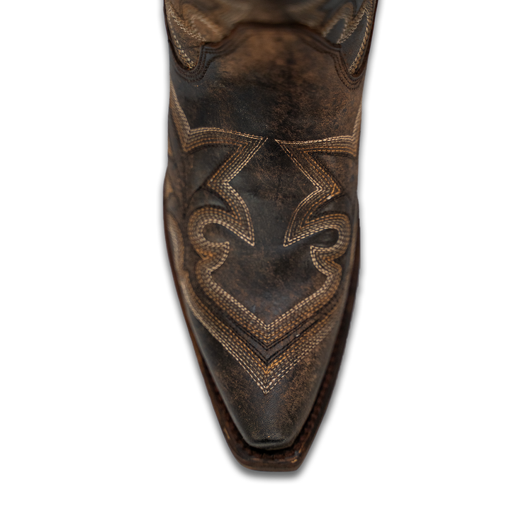 CORRAL - WOMEN'S EMBROIDERED ANKLE BOOTS BLACK & BROWN