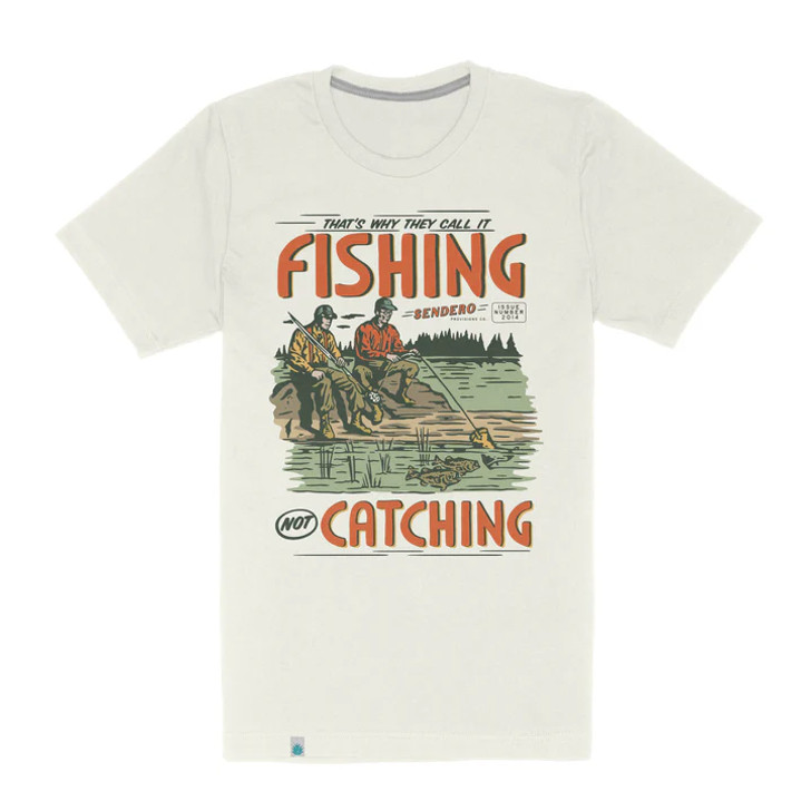 SENDERO PROVISIONS CO.- MEN'S NOT CATCHING T-SHIRT IN VINTAGE WHITE