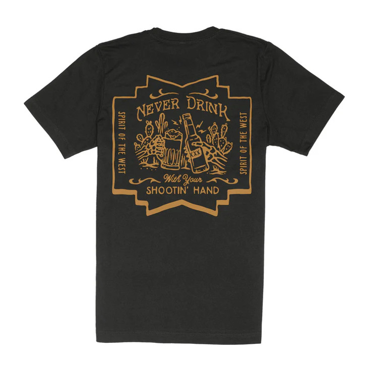 SENDERO PROVISIONS CO.- MEN'S SHOOTIN' HAND T-SHIRT IN BLACK