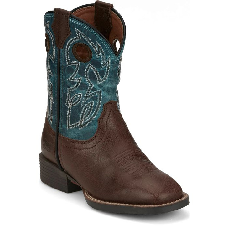 JUSTIN- KID'S BOWLINE BOOTS IN WALNUT BROWN