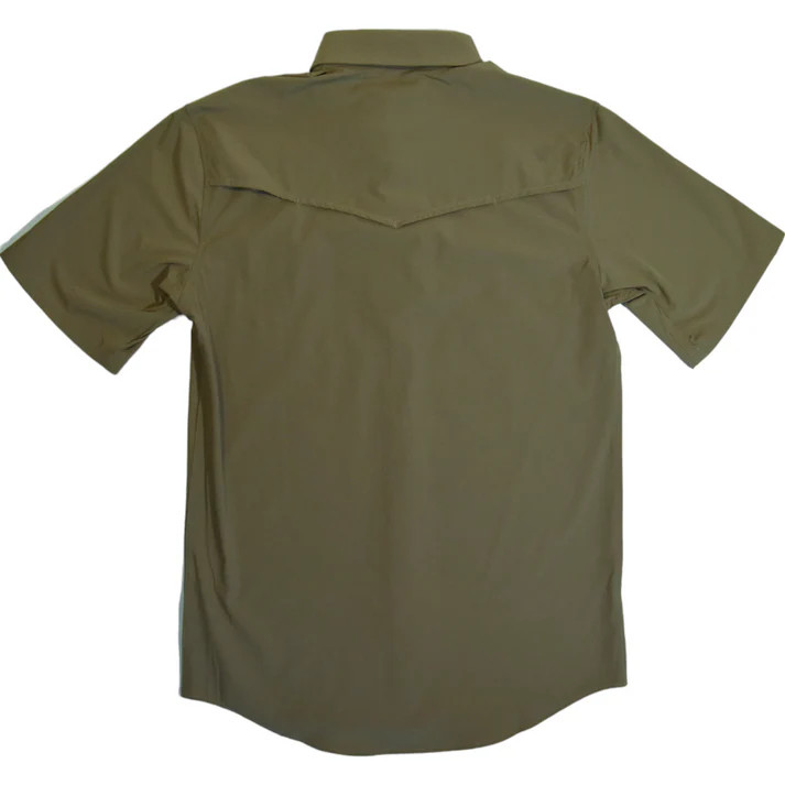 FERRELL - MEN'S SHORT SLEEVE SHIRT IN OLIVE GREEN