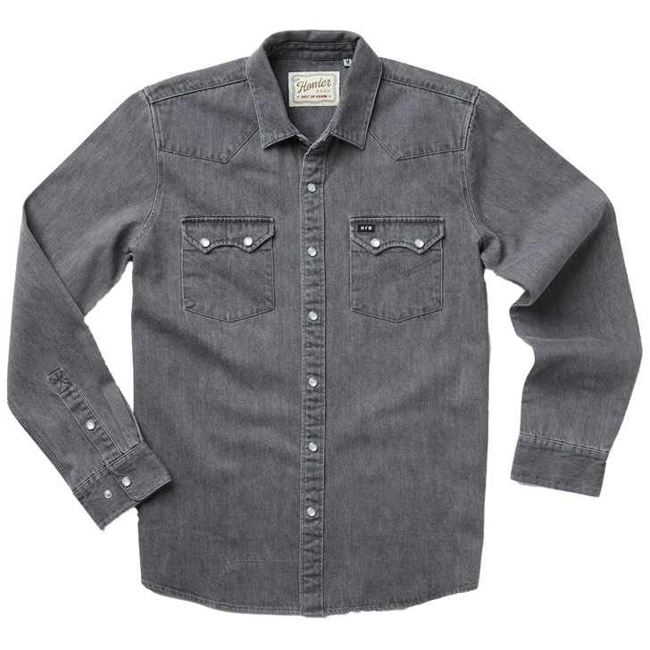 HOWLER BROTHERS - DUST UP DENIM SNAPSHIRT IN JOVI GREY