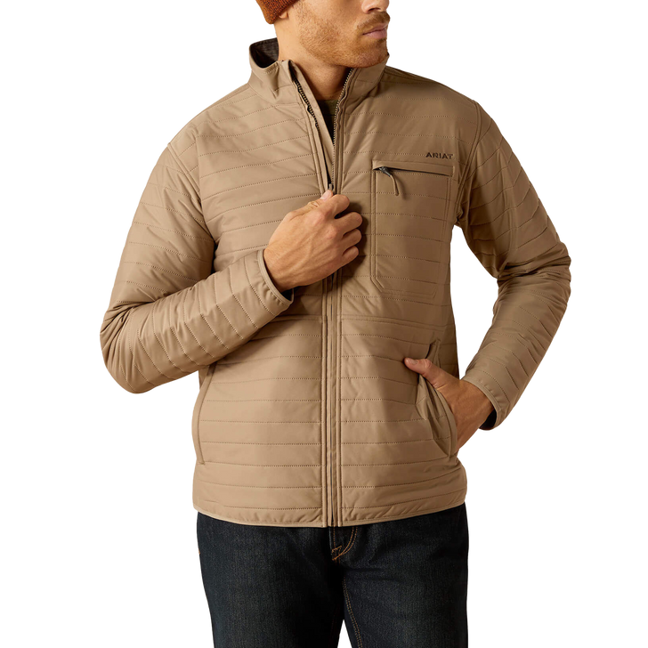 ARIAT - MEN'S WYLIE FULL ZIP JACKET IN KHAKI