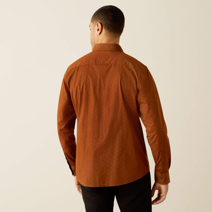 ARIAT - MEN'S MICKEY MODERN FIT SHIRT IN BROWN
