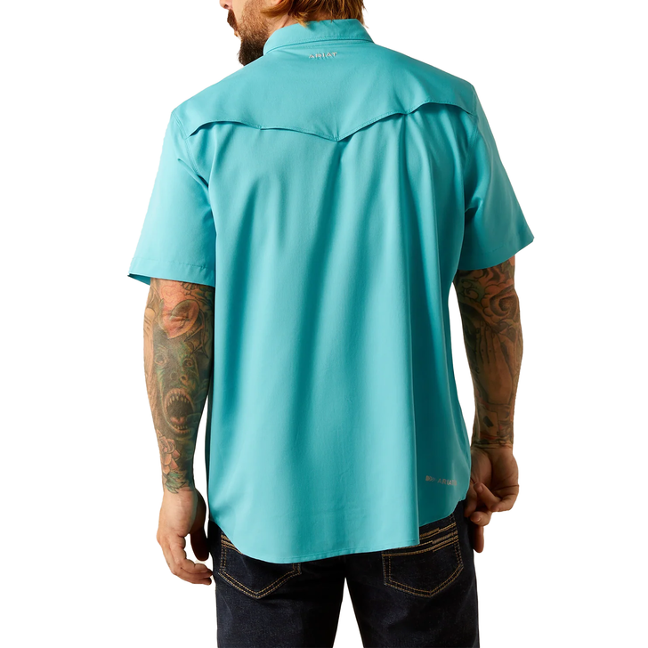 ARIAT - MEN'S VENTTEK WESTERN FITTED SHIRT IN MAUI BLUE
