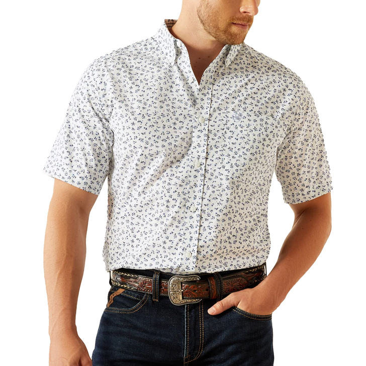 ARIAT - MEN'S WRINKLE FREE OAKS CLASSIC FIT SHIRT IN PERIWINKLE LIGHT BLUE