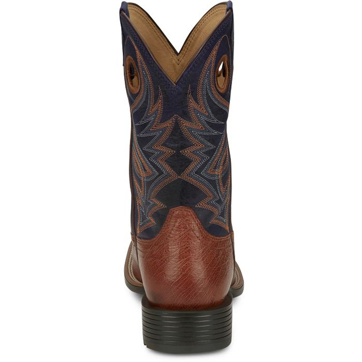 JUSTIN - MEN'S 11" ROSEWELL SMOOTH OSTRICH IN BRANDY BROWN