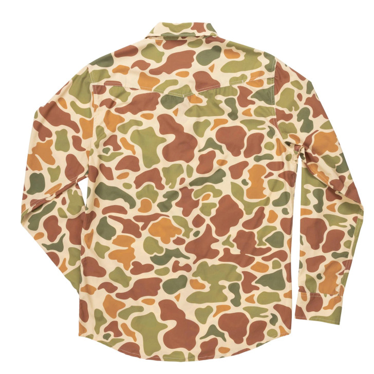SENDERO PROVISIONS CO. - MEN'S CONFLUENCE LONG SLEEVE TECH SHIRT IN FIELD CAMO
