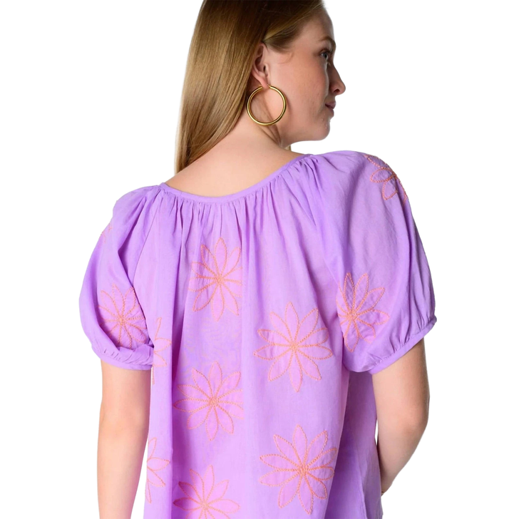 IVY JANE - WOMEN'S HAND EMBROIDERED STAR FLOWER TOP