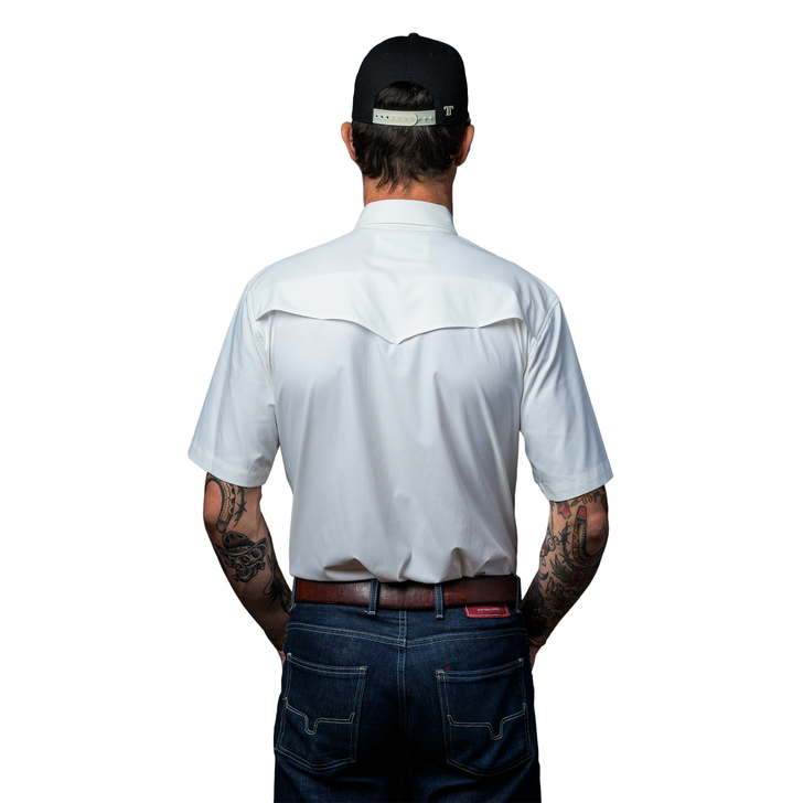 FERRELL - MEN'S CORE SHORT SLEEVE SNAP SHIRT IN WHITE