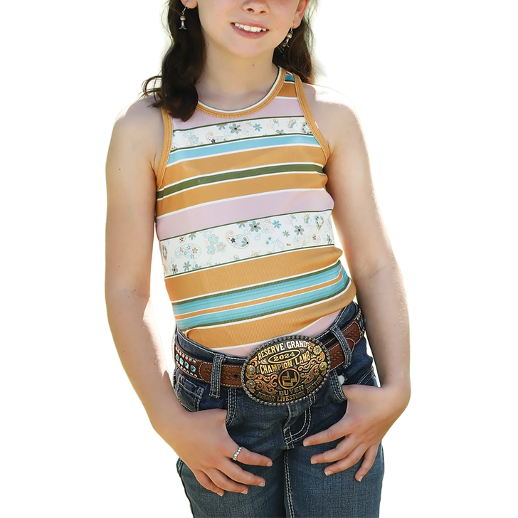 CRUEL - GIRL'S MULTICOLORED STRIPE TANK TOP