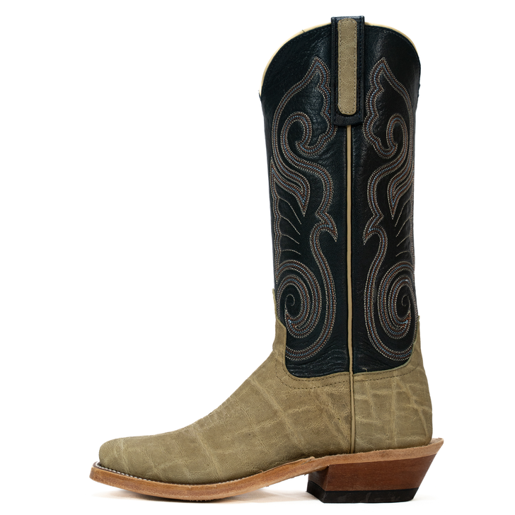ANDERSEON BEAN - WOMEN'S OYSTER ELEPHANT BARBIZON BLUE KIDSKIN SWEET BOOTS