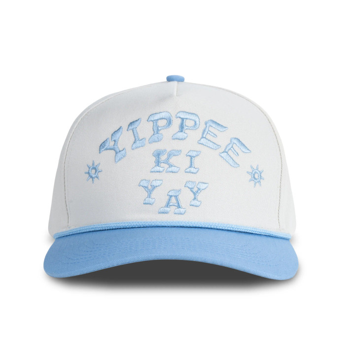 SENDERO PROVISIONS - YIPPEE KI YAY HAT IN CREAM AND LIGHT BLUE
