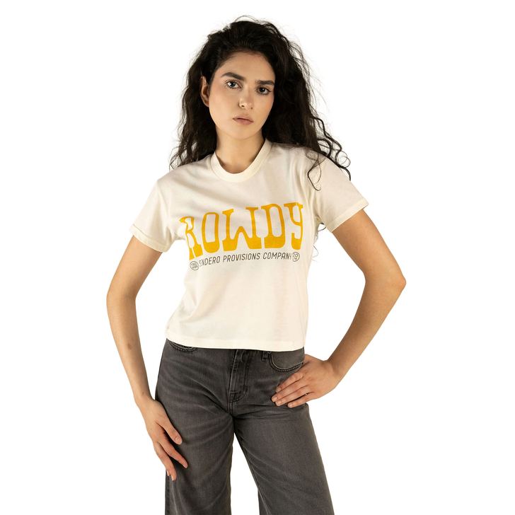 SENDERO PROVISIONS - WOMEN'S ROWDY BOXY TEE IN VINTAGE WHITE