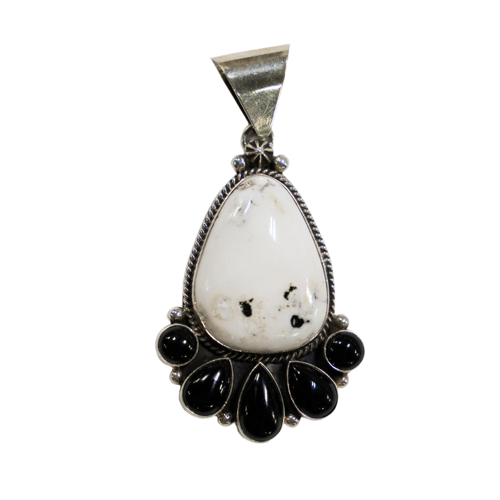 SUNWEST SILVER - WHITE BUFFALO CLUSTER PENDANT