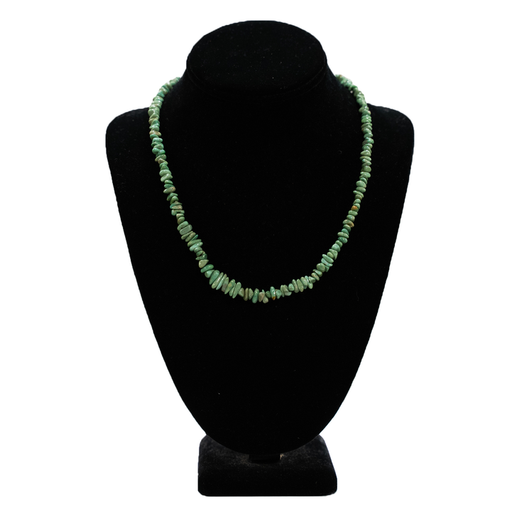 SUNWEST SILVER - WOMEN'S GREEN TURQUOISE BEAD NECKLACE