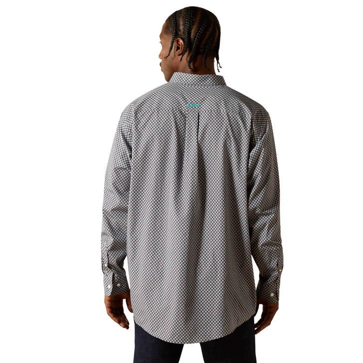 ARIAT - MEN'S WRINKLE FREE CALEB CLASSIC FIT LONG SLEEVE SHIRT IN DARK GREY