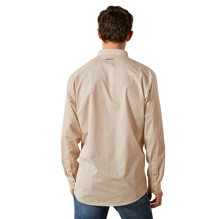 ARIAT - MEN'S WRINKLE FREE EDDIE CLASSIC FIT LONG SLEEVE SHIRT IN OFF WHITE