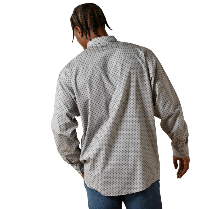 ARIAT - MEN'S WRINKLE FREE EDWARD CLASSIC FIT LONG SLEEVE SHIRT IN GREY HEATHER