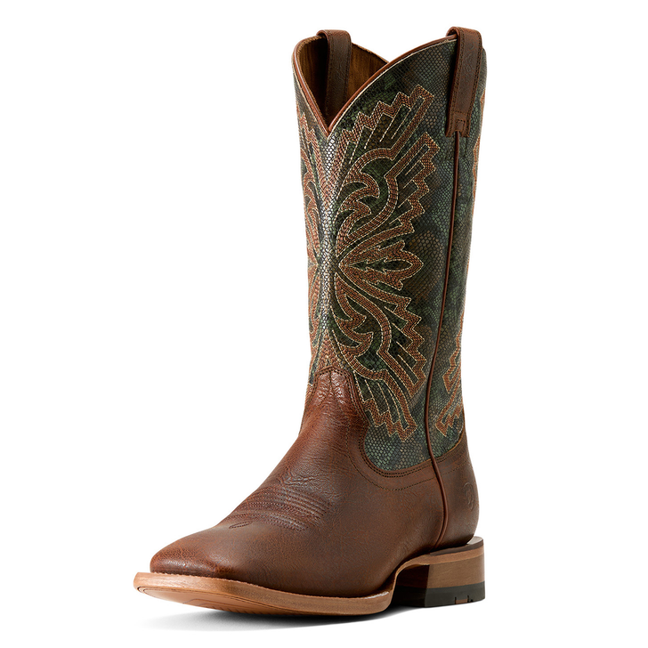 ARIAT - MEN'S STING 13" WIDE SQUARE TOE BOOTS IN BROWN/GREEN