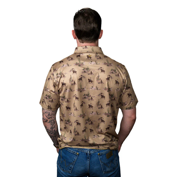 FERRELL - MEN'S THE COLT SHORT SLEEVE POLO IN BROWN