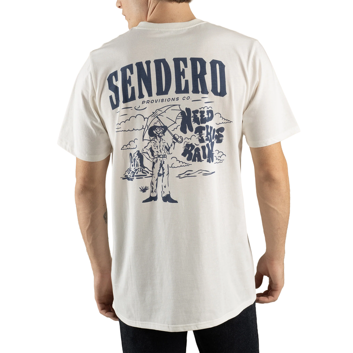 SENDERO PROVISIONS - MEN'S NEED THIS RAIN T-SHIRT IN VINTAGE WHITE