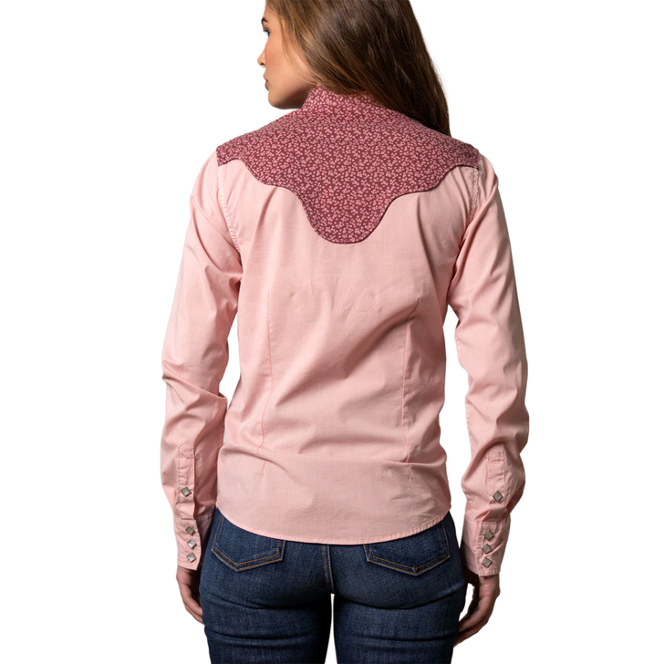 KIMES RANCH - WOMEN'S BIRDIE LONG SLEEVE SHIRT IN LIGHT PINK