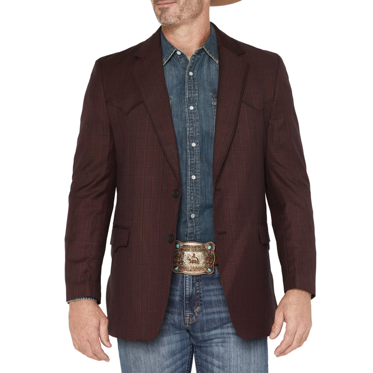CIRCLE S - MEN'S MARO HOUSTON SPORTS COAT IN BORDEAUX