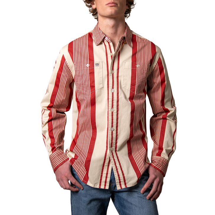 KIMES RANCH - MEN'S REDDY LONG SLEEVE SHIRT IN BRICK RED