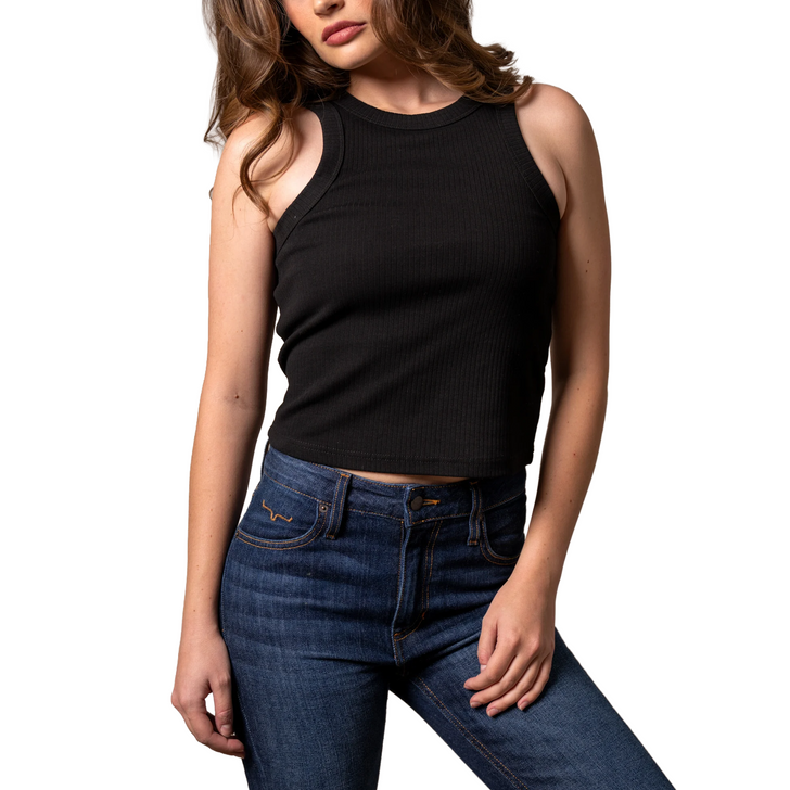 KIMES RANCH - WOMEN'S REAGAN TANK TOP IN BLACK