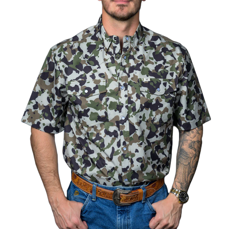 FERRELL - MEN'S CAMO 2.0 SHORT SLEEVE SNAP SHIRT