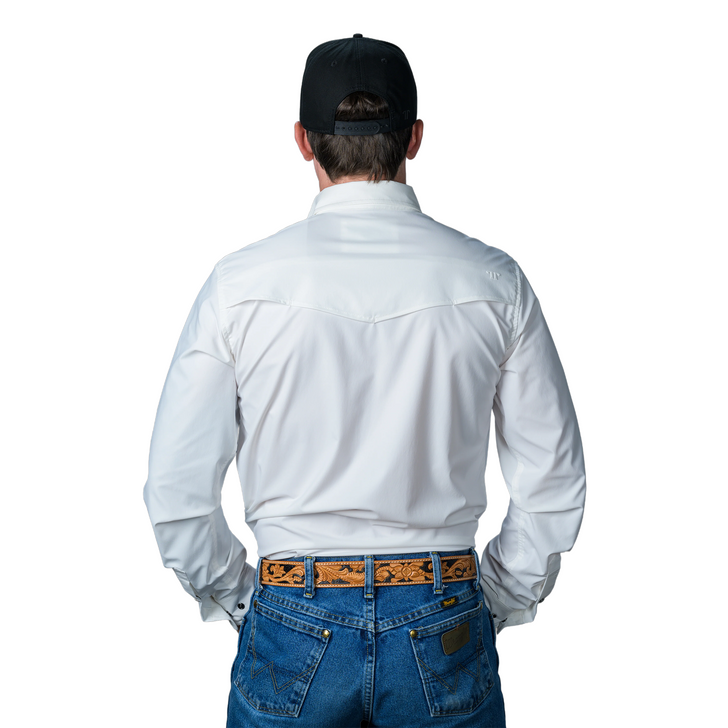 FERRELL - MEN'S CORE LONG SLEEVE SNAP SHIRT WHITE