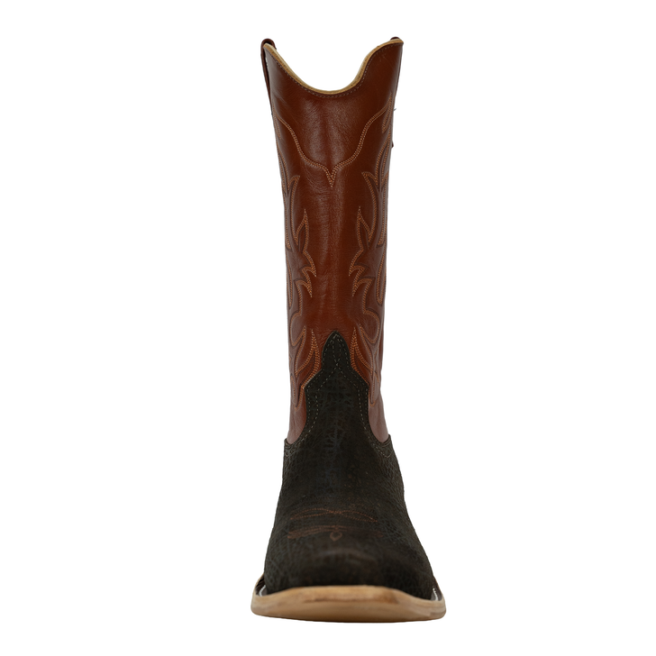 ANDERSON BEAN - MEN'S CHOCOLATE HUNGRY HIPPO RUST CALFIENO BOOTS