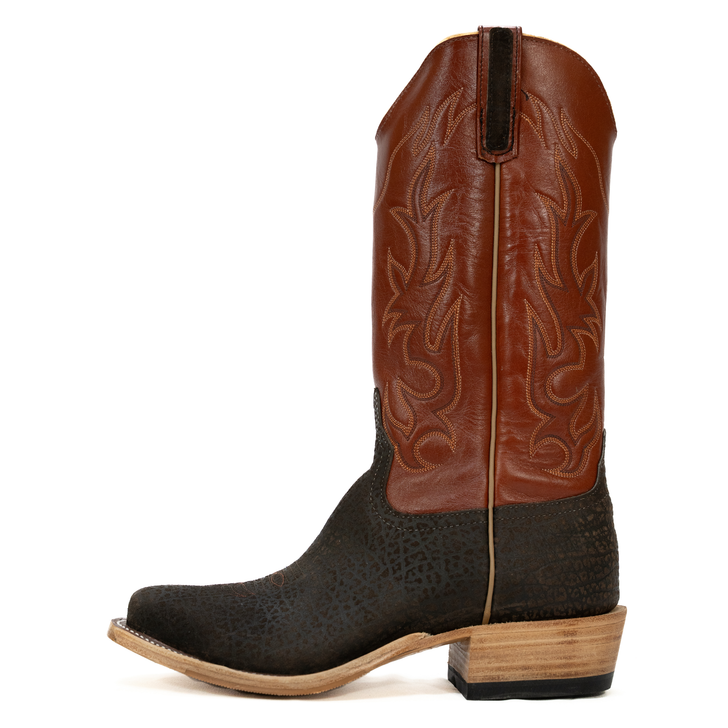 ANDERSON BEAN - MEN'S CHOCOLATE HUNGRY HIPPO RUST CALFIENO BOOTS
