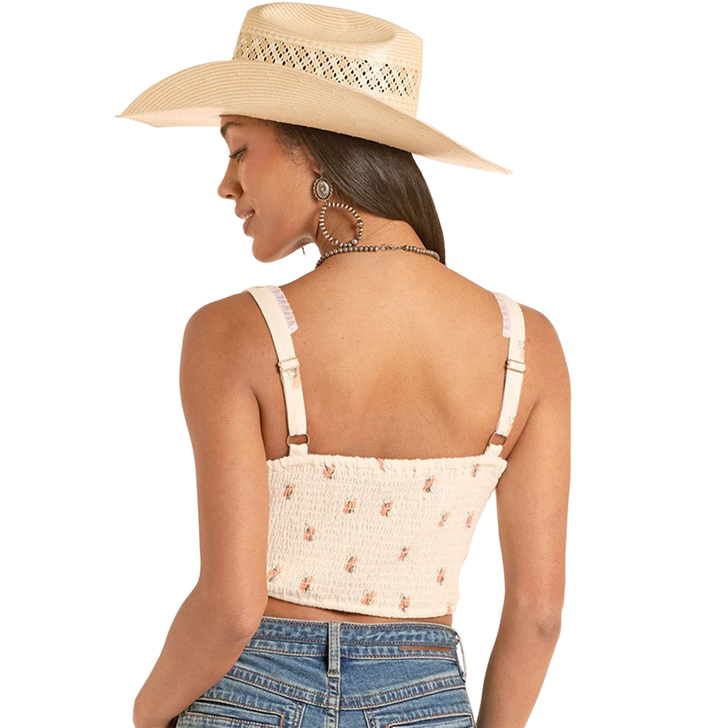 ROCK & ROLL - WOMEN'S FLORAL CORSET TOP